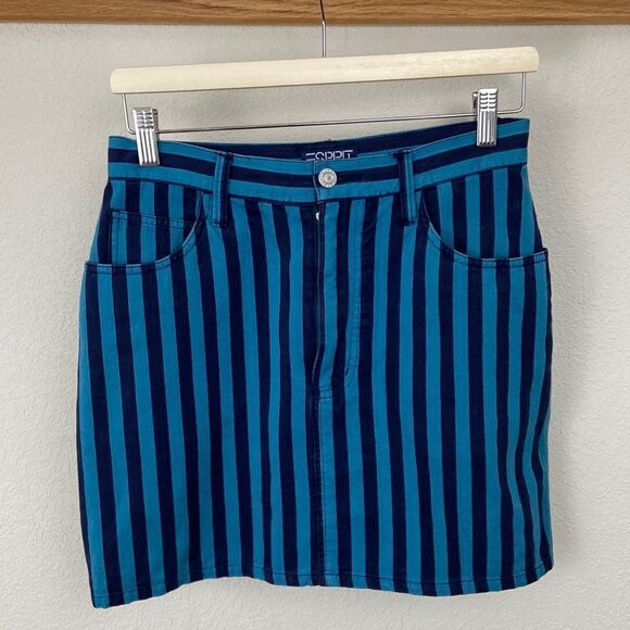 Vintage ESPRIT Sport Striped Mini Skirt - Picture 1 of 4